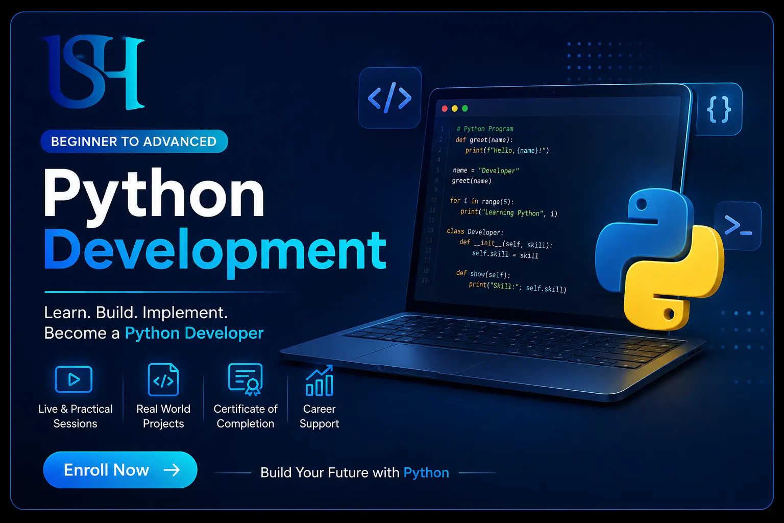 Python development course illustration